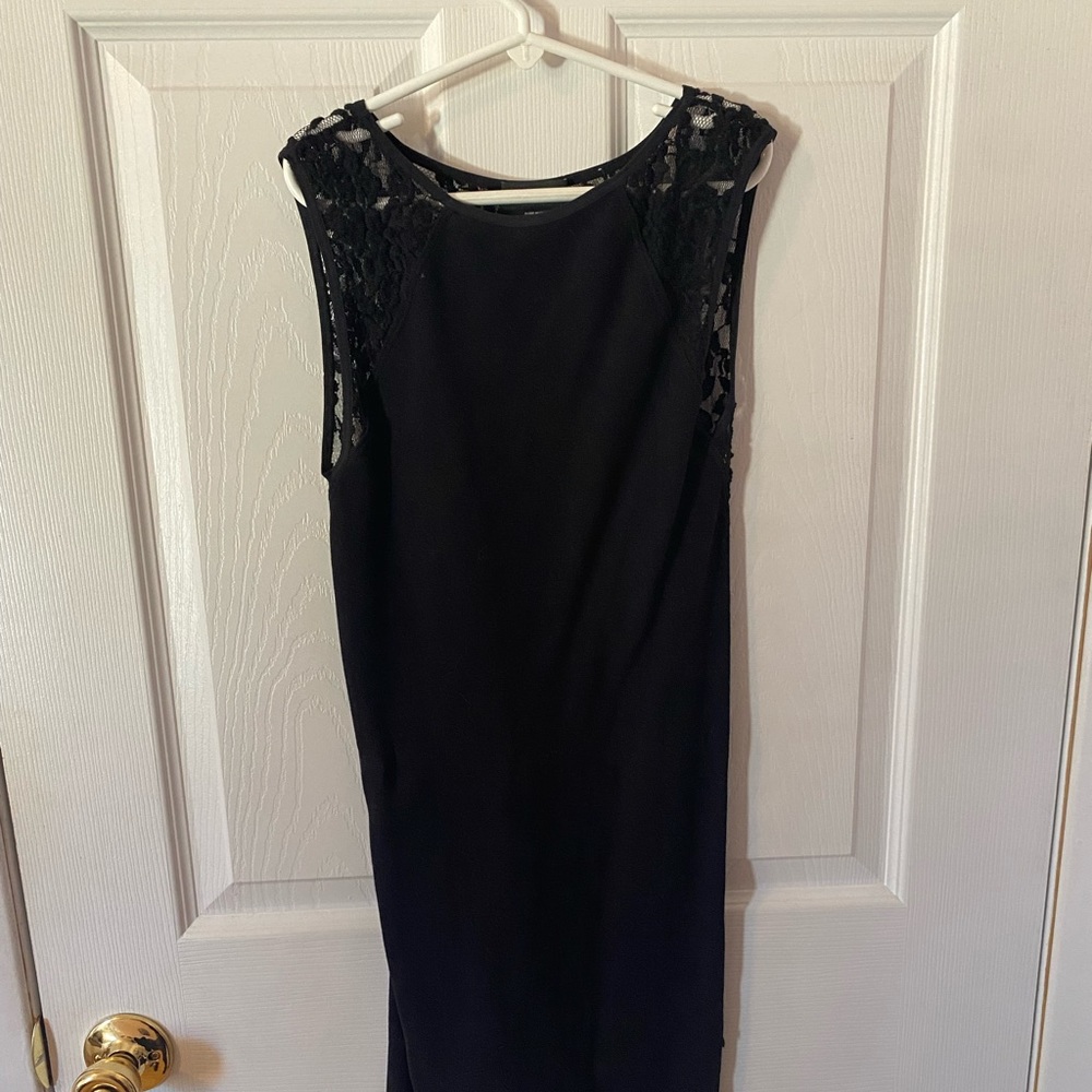 Little black dress with lace detail
